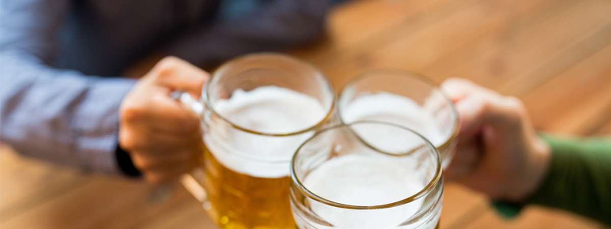 cheers with three beers