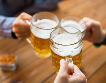 cheers with three beers