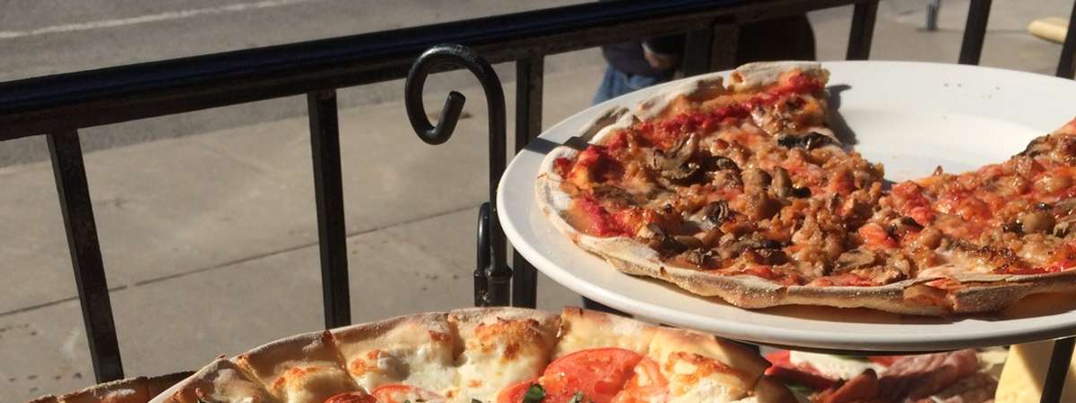 pizza on patio