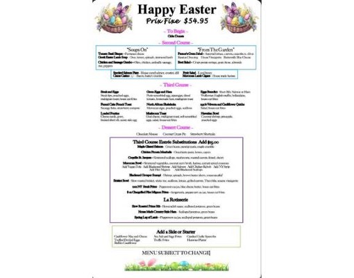 easter menu