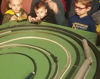 Kids Watching Train Set