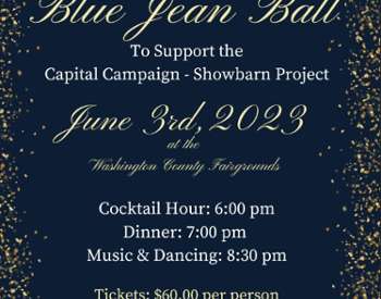 navy blue and gold blue jean ball poster