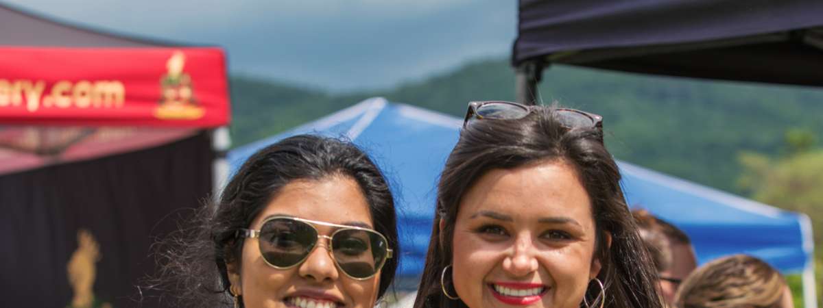 two friends at the adirondack wine and food festival