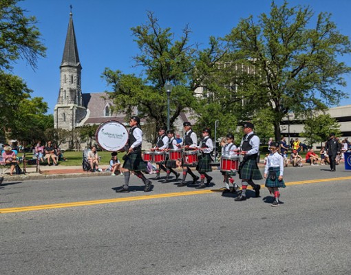 gaelic band in memorial day parade