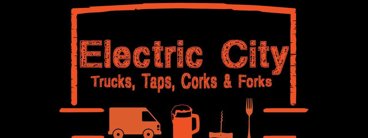 Electric City Trucks, Taps, Corks & Forks Banner