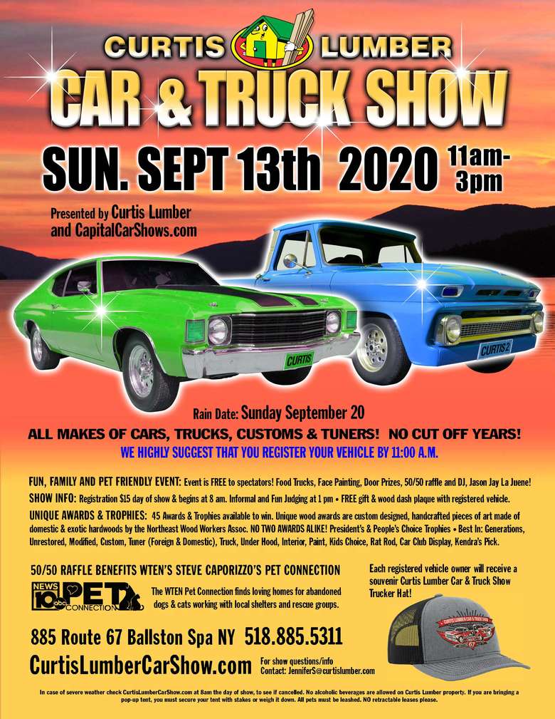 Canceled Car Truck Show At Curtis Lumber Sunday Sep 13 2020 Saratoga Springs Ny Events