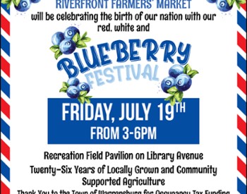 blueberry festival friday july 19, 3pm to 6pm