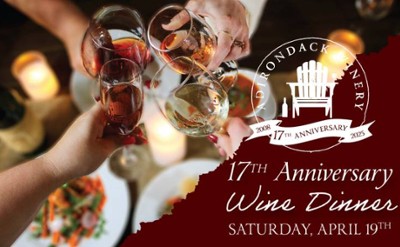 adirondack winery 17th anniversary dinner