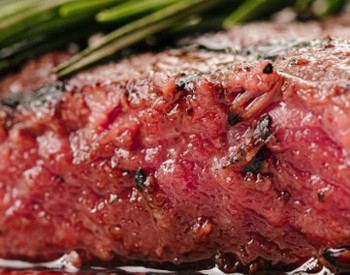 closeup of steak
