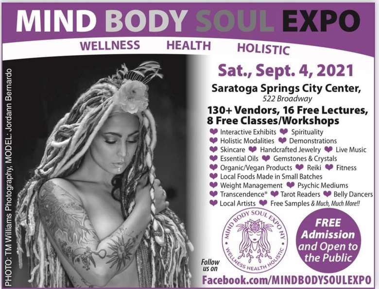 Mind Body Soul Expo Saturday, Sep 4, 2021 Saratoga Springs, NY Events