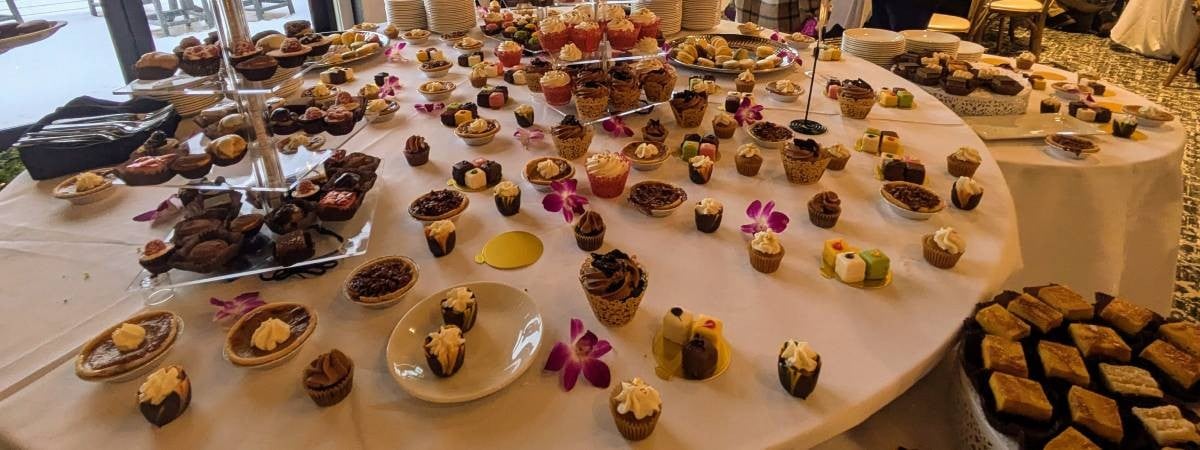 desserts on display