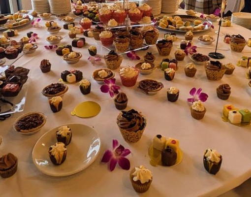 desserts on display