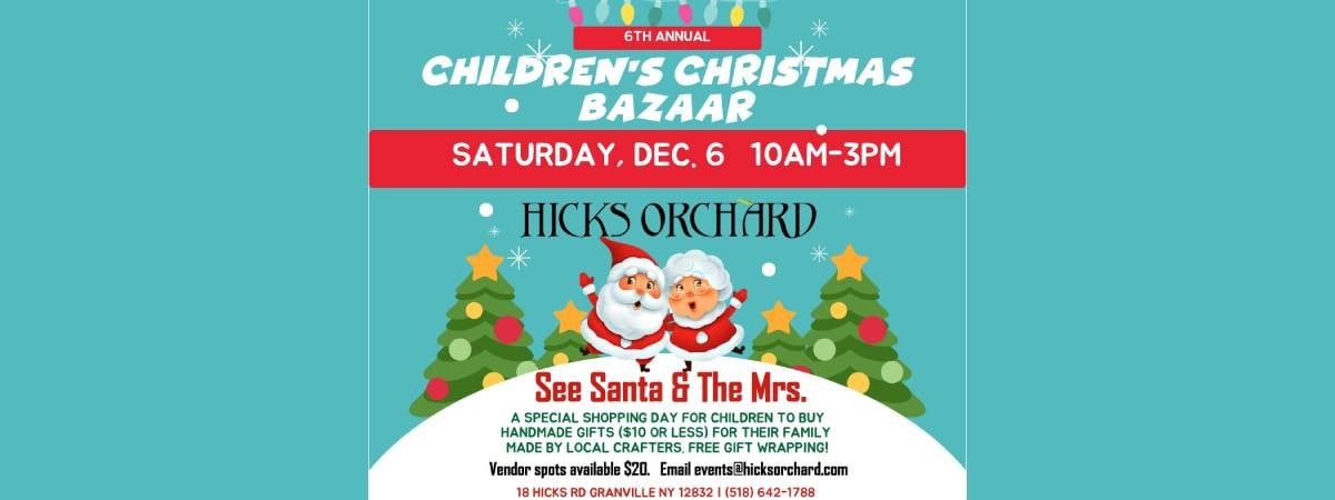 children's christmas bazaar at hicks orchard