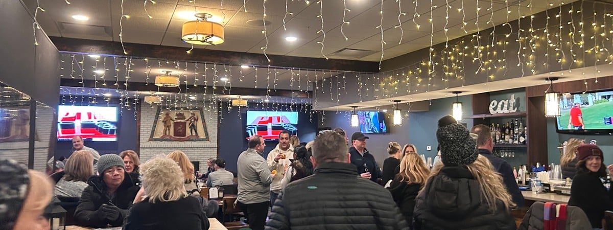 inside a festive dining area