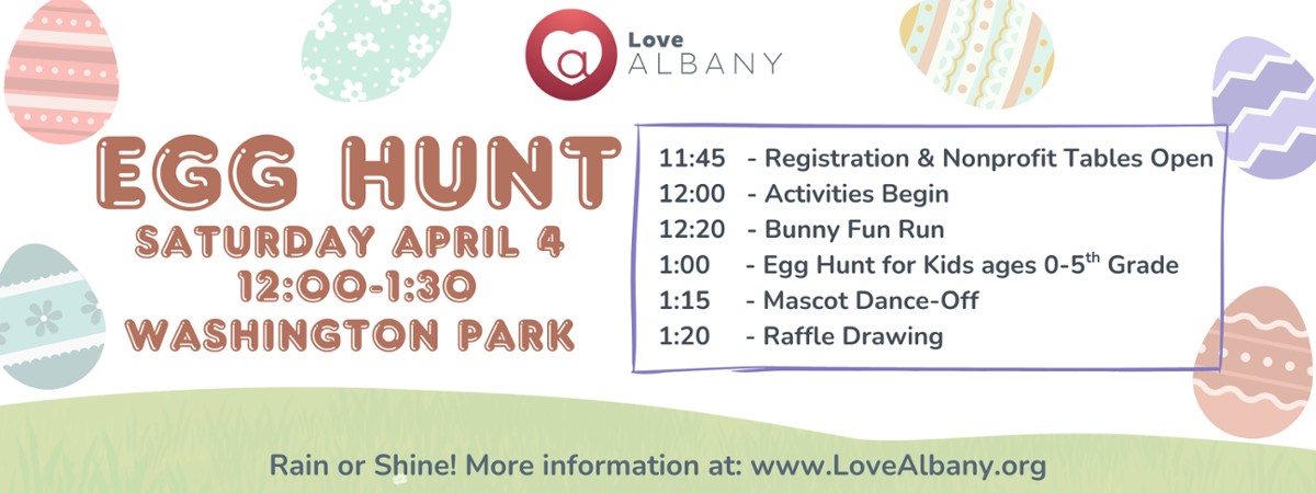 Love Albany Egg Hunt Banner