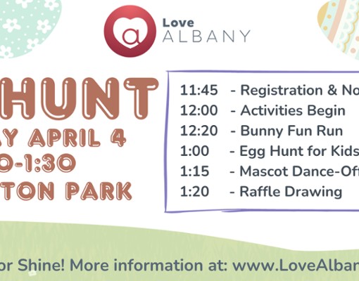 Love Albany Egg Hunt Banner