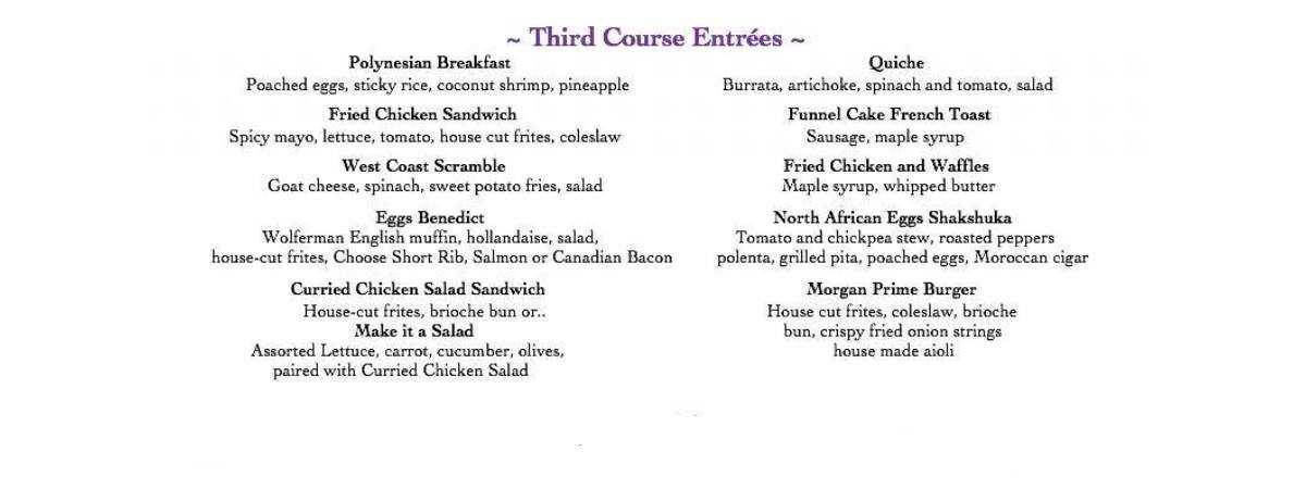 mother's day menu