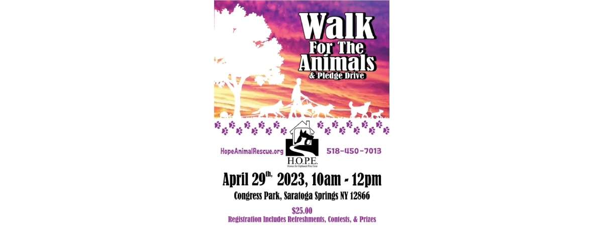 Walk for the Animals event poster