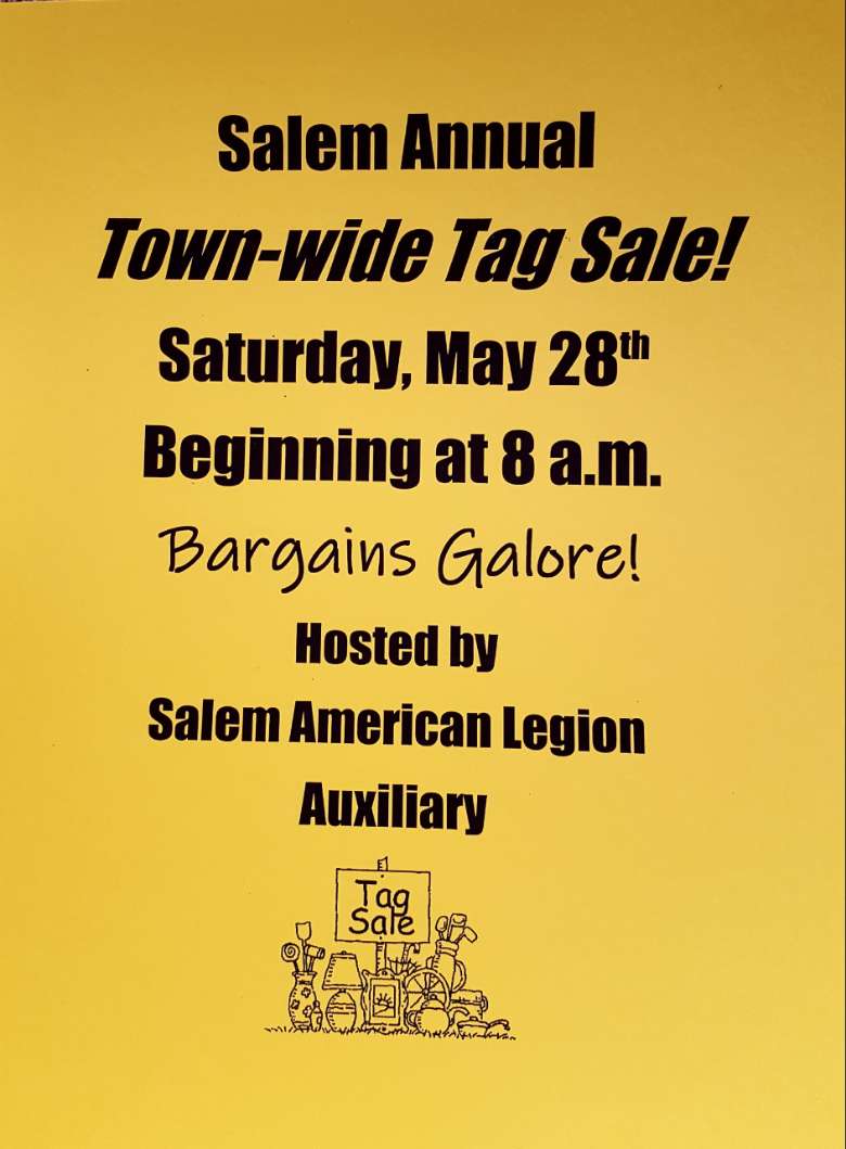 Salem Annual TownWide Tag Sale Saturday, May 28, 2022 Glens Falls