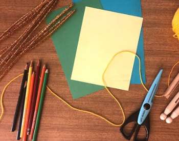 craft supplies on a table