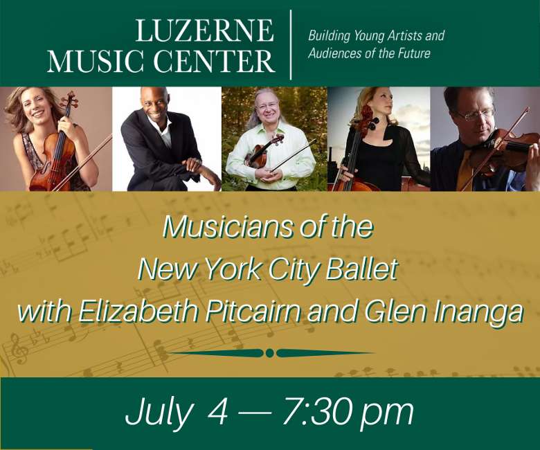 Informational photo of our performers for our July 4th Concert.
