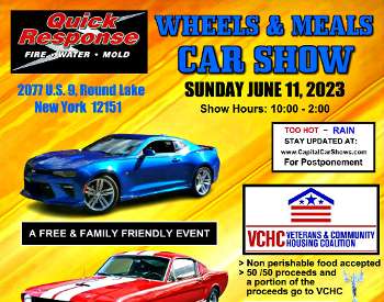 wheels & meals car show flyer