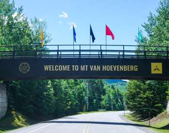 Entrance to Mt Van Hoevenberg, an extraordinary winter sports facility with year-round recreation.