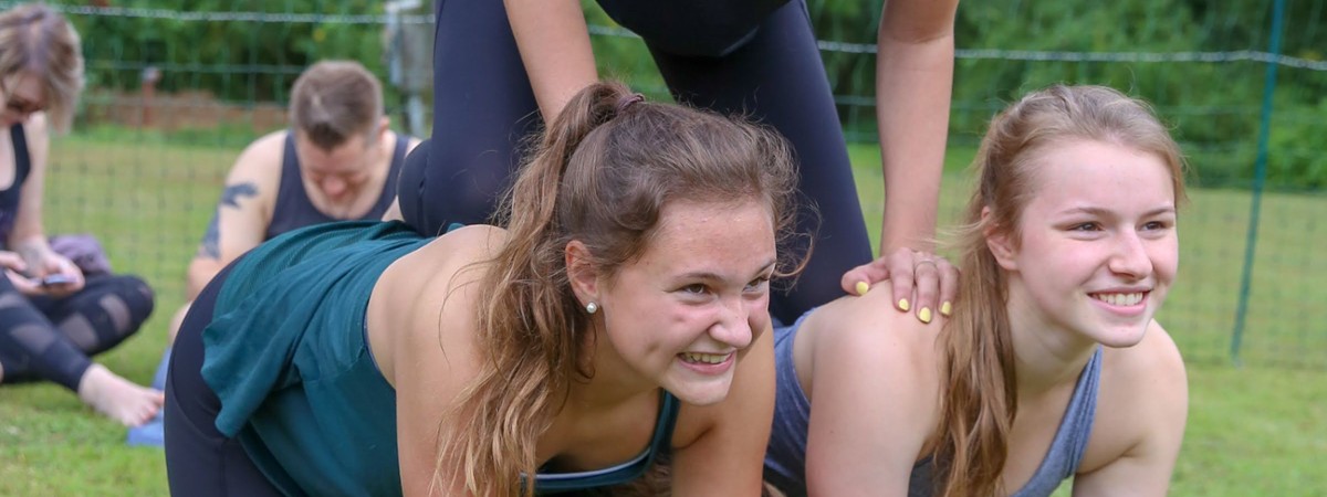 Goat Yoga at intothewoodsfarmny.com