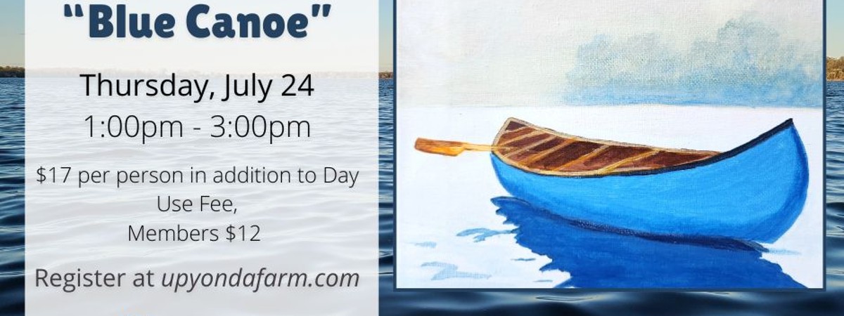 Blue Canoe image with program date and time