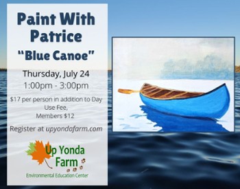 Blue Canoe image with program date and time
