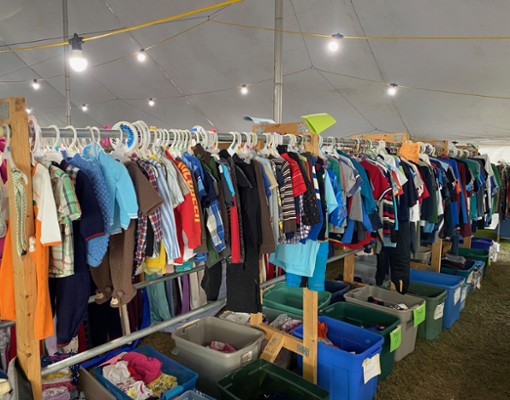 baby clothes hanging for sale