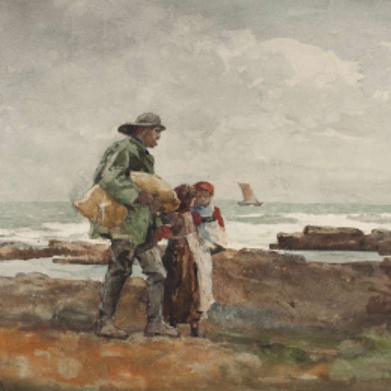 Winslow Homer (1836-1910) Homecoming, 1883 (detail) Watercolor over graphite on wove paper Gift of Bartlett Arkell (by bequest), 1946