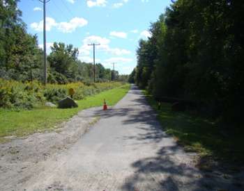Looking south along Veteran Bike Path from Connolly Road crossing