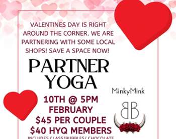 Partner yoga class poster