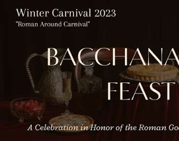 Bacchanalian feast event poster