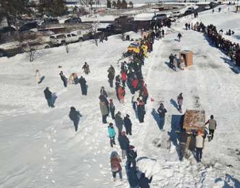 aerial view of outhouse races