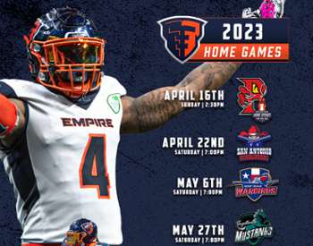 Albany Empire 2023 Home Schedule flyer