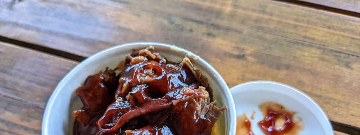 barbecue beef in cup