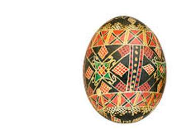 a traditional dyed Ukrainian Egg
