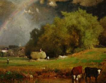 George Inness (1825-1894) The Rainbow, ca. 1878 Oil on canvas Arkell Museum Collection, Gift of Bartlett Arkell Purchased by Bartlett Arkell from the Macbeth Gallery, 1934
