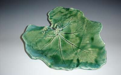 ceramic green leaf
