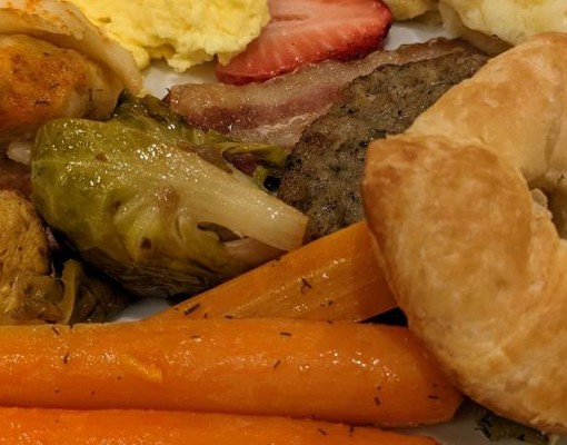 easter brunch buffet plate