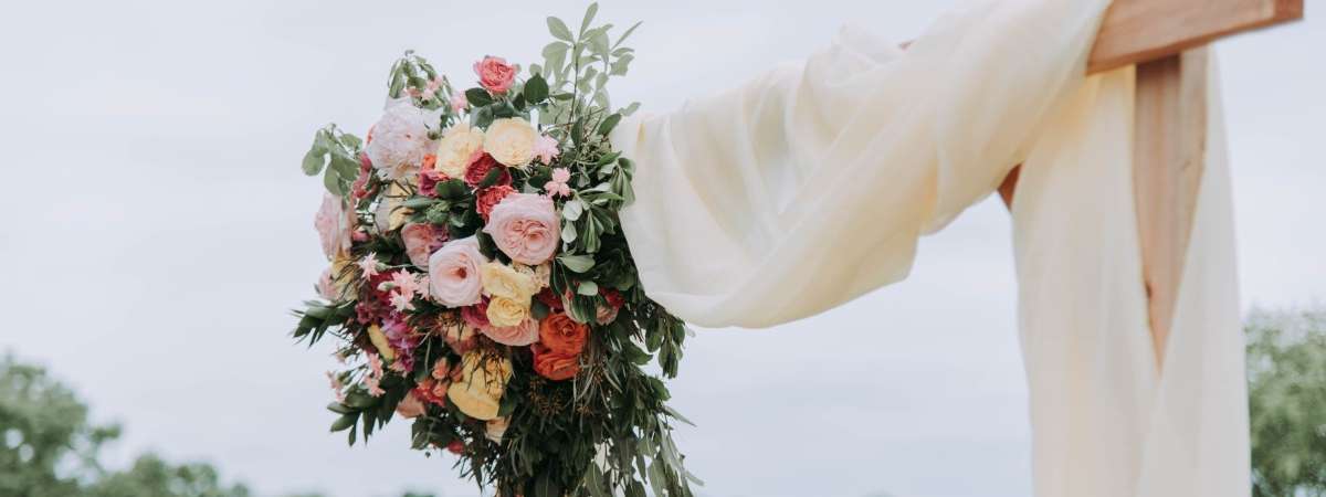 wedding flowers on display