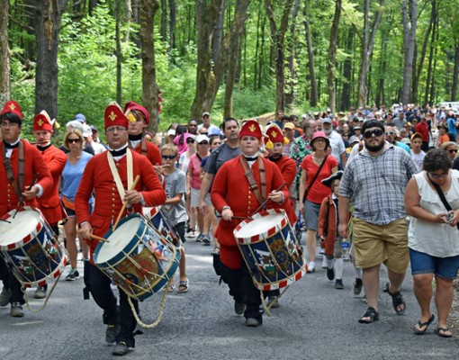 soldiers leading people