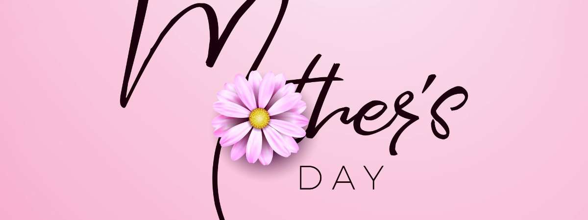 Mother's Day graphic with flower