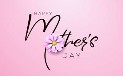 Mother's Day graphic with flower
