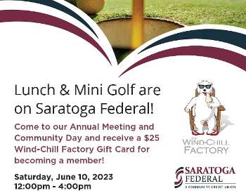 lunch and mini golf flyer