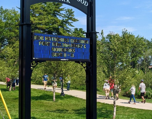 charles r wood park sign