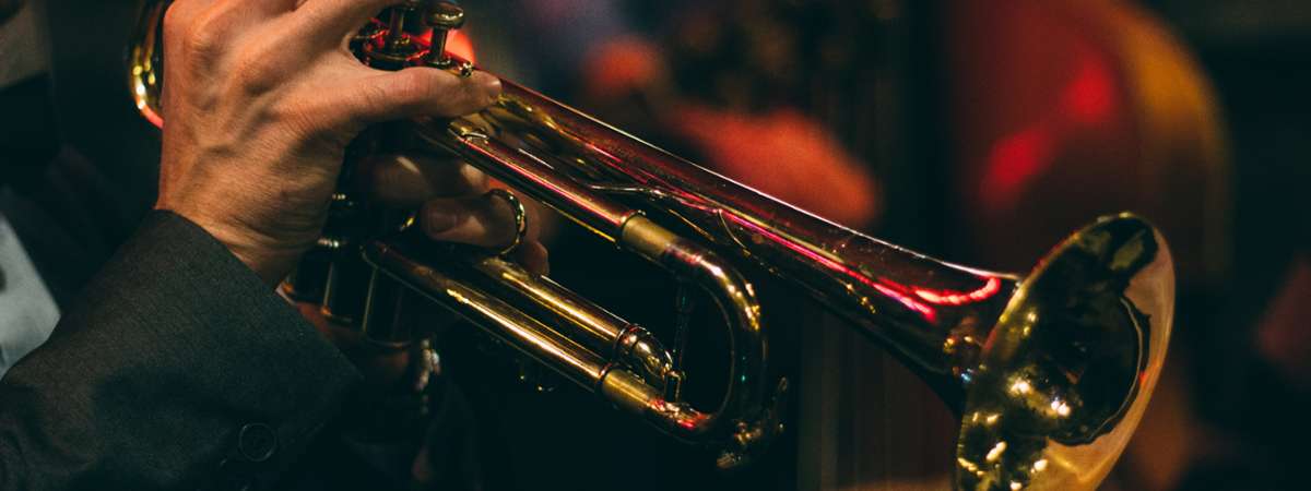 person playing a trumpet
