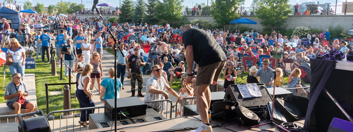 people at an outdoor concert